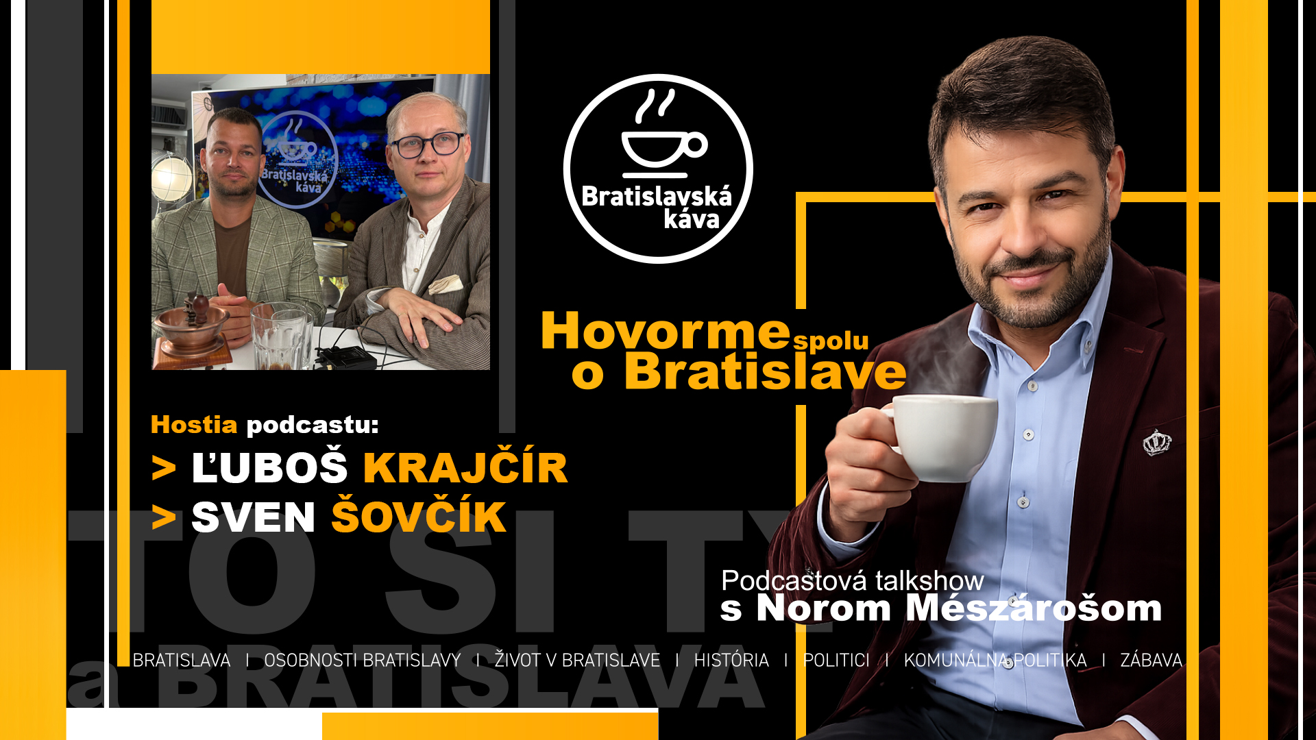 ĽUBOŠ KRAJČÍR a SVEN ŠOVČÍK – epizóda podcastu Bratislavská káva